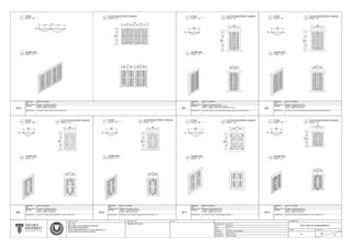 1010
100
770
800
395 405
1770
1560
699699
1010
390
300
380
770
300
1130
100
890
1130
920
455
365 365
1770
1560
699699
465
890
440450
100
1050
865
1050
443 443
290
885
1566
1400
590580
290
443 443
885
100
1050
865
1050
445 440
885
1566
1400
590580
865
430
290 290
435
2300
470 455 620 530
1150925
1415
1340
600600
460445610520
390 485 360 375
9051130
100
2300
905 1130
100
960
820
1160
415 425
840
1380
1210
525535
405 415
313 323
820
100
1300
1025
1300
523 523
384 380
1618
1345
560560
DIMENSION REFER TO DIAGRAM
QTY
MATERIAL
WINDOW TYPE
W3
DESCRIPTION
WINDOW - TIMBER, GREEN PAINT; GLASS
FRAME - TIMBER, WHITE PAINT; TIMBER, WHITE PAINT
DIMENSION REFER TO DIAGRAM
QTY
MATERIAL
WINDOW TYPE
W4
DESCRIPTION
FRAME - TIMBER, WHITE PAINT
DIMENSION REFER TO DIAGRAM
QTY
MATERIAL
WINDOW TYPE
W9
DESCRIPTION
DIMENSION REFER TO DIAGRAM
QTY
MATERIAL
WINDOW TYPE
W10
DESCRIPTION
DIMENSION REFER TO DIAGRAM
QTY
MATERIAL
WINDOW TYPE
W11
DESCRIPTION
DIMENSION REFER TO DIAGRAM
QTY
MATERIAL
WINDOW TYPE
W12
DESCRIPTION
WINDOW - TIMBER, GREEN PAINT
FRAME - TIMBER, WHITE PAINT
DIMENSION REFER TO DIAGRAM
QTY
MATERIAL
W13
DESCRIPTION
FRAME - TIMBER, WHITE PAINT
3
DOUBLE LEAF, SINGLE ACTION
LOCATED AT FIRST FLOOR, MEETING ROOM (6) AND ROYAL COLLECTION (7)
DOUBLE LEAF, SINGLE ACTION DOUBLE LEAF, SINGLE ACTION
WINDOW - TIMBER, GREEN PAINT
FRAME - TIMBER, WHITE PAINT
LOCATED AT FIRST FLOOR, ADJACENT TO ROYAL FAMILY (12)
WINDOW - TIMBER, GREEN PAINT
FRAME - TIMBER, WHITE PAINT
LOCATED AT FIRST FLOOR, ADJACENT TO ROYAL FAMILY (12)
12
3
DOUBLE LEAF, SINGLE ACTION
WINDOW - TIMBER, WHITE PAINT
FRAME - TIMBER, WHITE PAINT
2
DOUBLE LEAF, SINGLE ACTION
1
DOUBLE LEAF, SINGLE ACTION
LOCATED AT FIRST FLOOR, ADJACENT TO ROYAL REGALIA (17)
1
WINDOW - TIMBER, GREEN PAINT
DOUBLE LEAF, SINGLE ACTION
LOCATED AT FIRST FLOOR, MEETING ROOM (6) AND SEWING MACHINE (9)
LOCATED AT FIRST FLOOR, EXHIBITION AREA (11)
WINDOW TYPE
WINDOW - TIMBER, GREEN PAINT
LOCATED AT FIRST FLOOR, ROYAL REGALIA (17)
STARTING DATE
DATE
SCALE
CHECKED BY
PROJECT TITLE
MEASURED BY
DRAWN BY
ARC 1215
METHODS OF DOCUMENTATION AND
MEASURED DRAWING ON
ROYAL MUSEUM KEDAH, LOT 82, SEKSYEN 16
ALOR STAR, KOTA SETAR, KEDAH
DRAWING TITLE NOTE DRAWING NO.
ISSUE SHEET NO.
WINDOW DETAILS 2
2017/ ARC1215/ RMUZKEDAH
E 28
31
20.01.2017
06.03.2017
1 : 25
LIM SHEN, TRM'S MEMBER
MR. KHAIROOL
TRM'S MEMBER
SCALE 1 : 25
PLAN
01 SCALE 1 : 25
ELEVATION (FRONT & BACK)
02
SCALE 1 : 25
ISOMETRIC
03
SCALE 1 : 25
PLAN
01 SCALE 1 : 25
ELEVATION (FRONT & BACK)
02
SCALE 1 : 25
ISOMETRIC
03
SCALE 1 : 25
PLAN
01 SCALE 1 : 25
ELEVATION (FRONT & BACK)
02
SCALE 1 : 25
ISOMETRIC
03
SCALE 1 : 25
PLAN
01 SCALE 1 : 25
ELEVATION (FRONT & BACK)
02
SCALE 1 : 25
ISOMETRIC
03
SCALE 1 : 25
PLAN
01 SCALE 1 : 25
ELEVATION (FRONT & BACK)
02
SCALE 1 : 25
ISOMETRIC
03
SCALE 1 : 25
PLAN
01 SCALE 1 : 25
ELEVATION (FRONT & BACK)
02
SCALE 1 : 25
ISOMETRIC
03
SCALE 1 : 25
PLAN
01 SCALE 1 : 25
ELEVATION (FRONT & BACK)
02
SCALE 1 : 25
ISOMETRIC
03
 