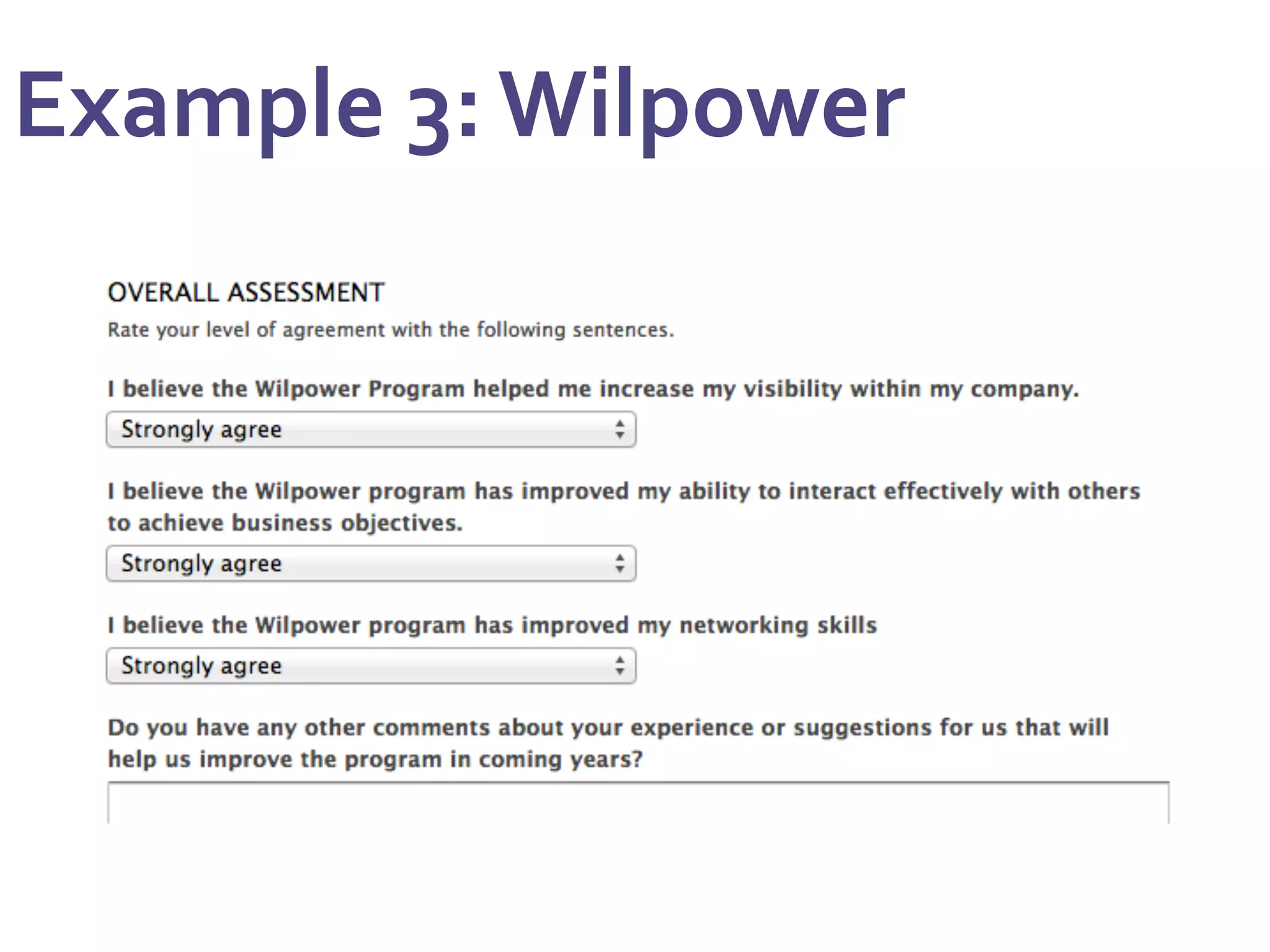 Example	
  3:	
  Wilpower	
  	
  	
  
 