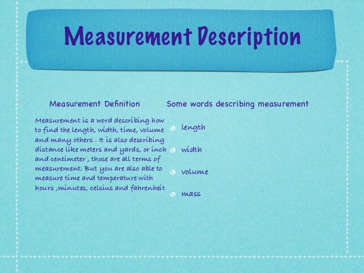 Measurement