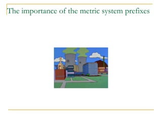 The importance of the metric system prefixes
 
