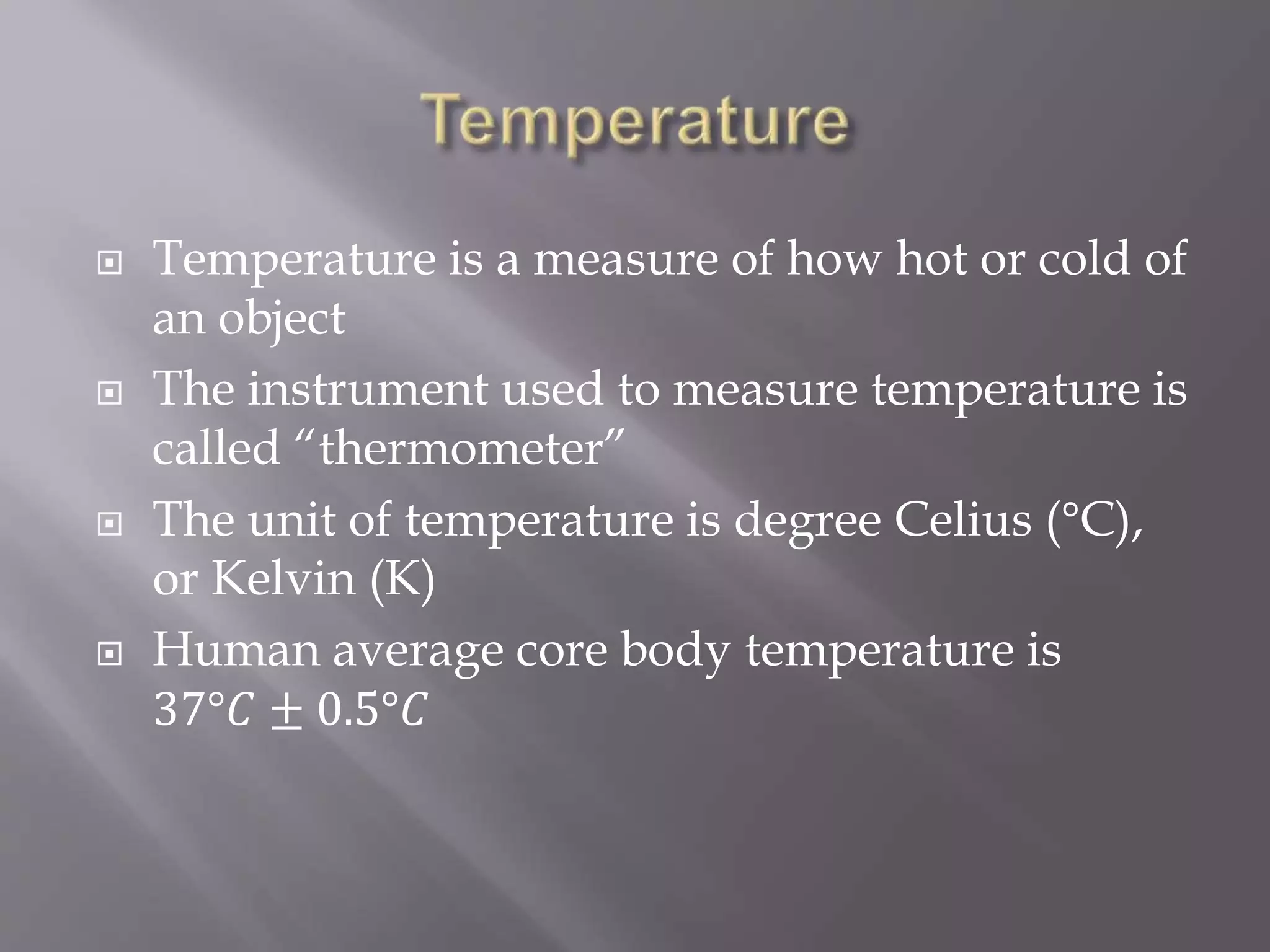 Measurement of length, volume, weight, temperature, time in laboratory ...