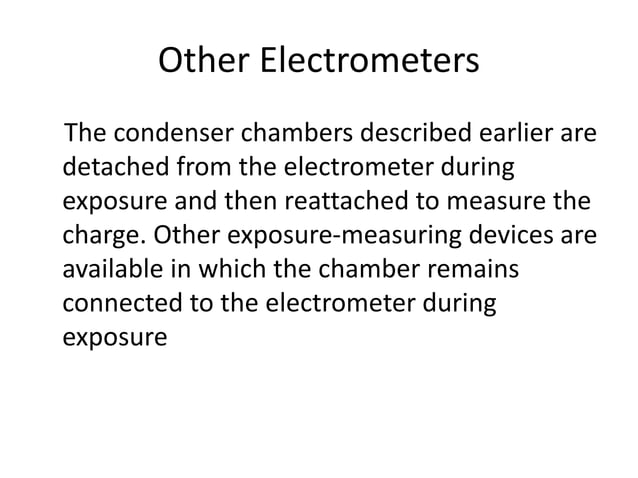 Measurement of Radiation (Thimble Ionization Chamber Free air Measurement of Radiation (Thimble Ionization Chamber Free air