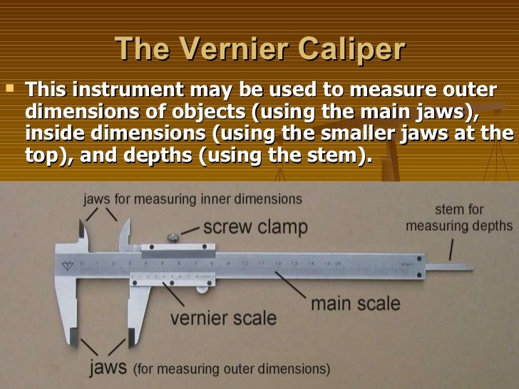vernier caliper description