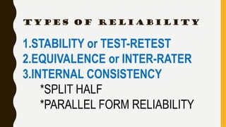 Half Rater MEASUREMENT-OF-VALIDITY-RELIABILITY.pptx