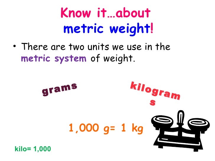 weight metric unit