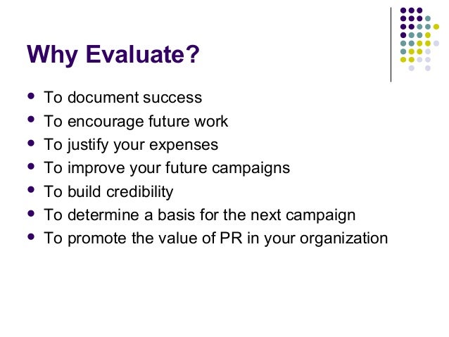 how do you determine or evaluate success