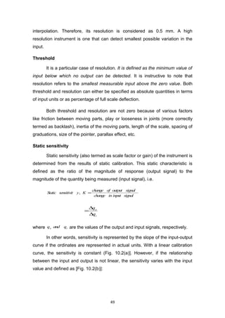 Instrument Resolution Example Measurement and instrumentation | PDF