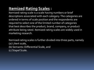 Attributes Rating Scale Measurement and scaling techniques | PPTX