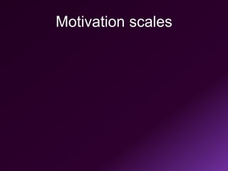 Motivation scales
 