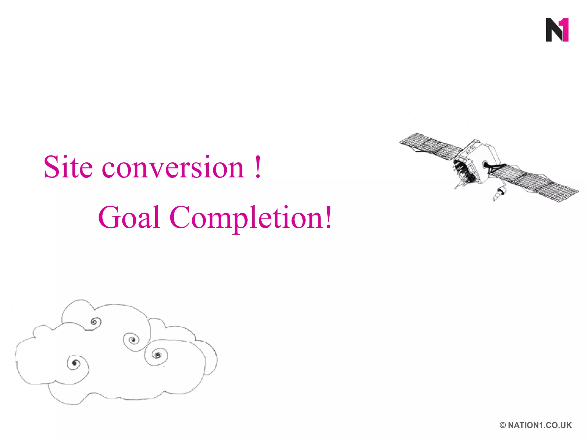 Site conversion !
    Goal Completion!




                       © NATION1.CO.UK
 