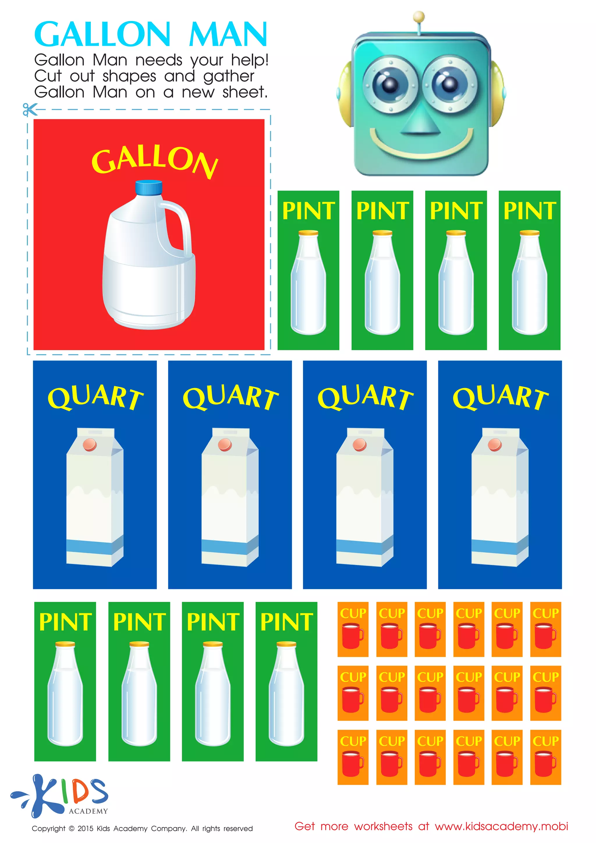 Measurement for kids - free printable worksheets | PDF