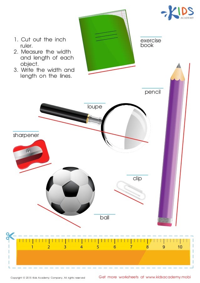 Measurement for kids - free printable worksheets