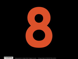 © Gregory Birge for F5DIGITAL® Pte Ltd 2012Measurement in a Digital World I Rutgers University 93© Gregory Birge for F5DIGITAL® Pte Ltd 2012Measurement in a Digital World I Rutgers University
 