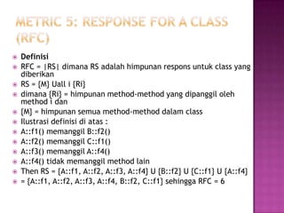 the number of other classes that are referenced in the class C (a reference to another class, A, is an reference to a method or a data member of class A)  
