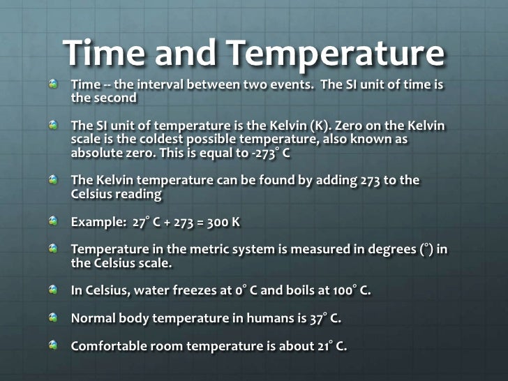 Measurement Notes