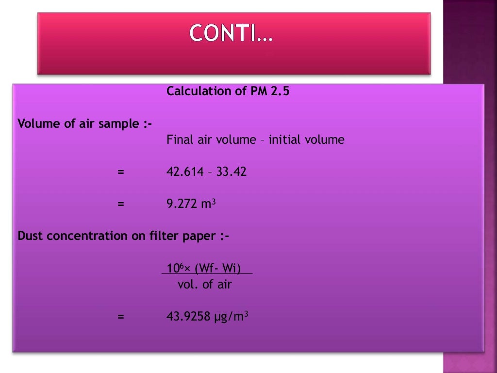 Measurement of ambient air pollutants, sampling and analysis
