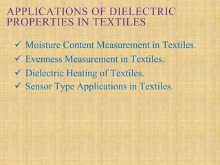 Measurement of dielectric properties of textile materials and their ...