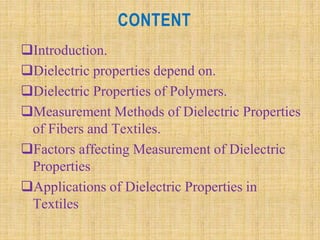 Measurement of dielectric properties of textile materials and their ...
