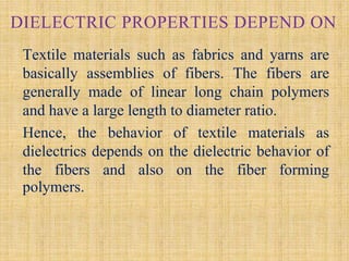 Measurement of dielectric properties of textile materials and their ...