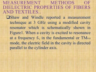 Measurement of dielectric properties of textile materials and their ...