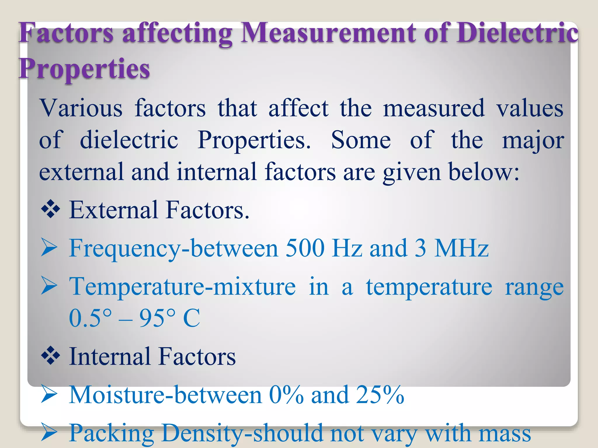 Measurement of dielectric properties of textile materials and their ...