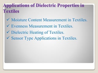 Measurement of dielectric properties of textile materials and their ...