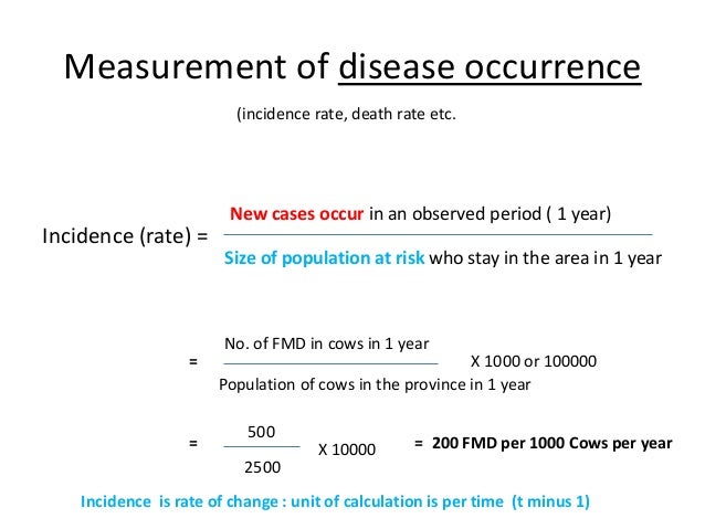 Measurement Of Disease Frequency