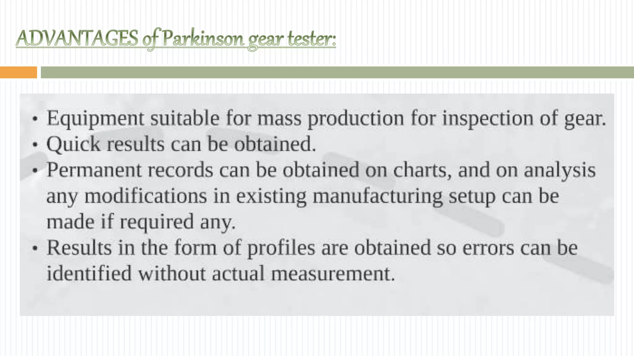 Measurement of gears