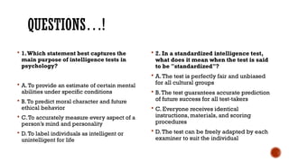 Comprehensive Overview of Intelligence Measurement and Testing Methods ...