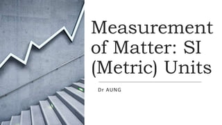 Measurement
of Matter: SI
(Metric) Units
Dr AUNG
 