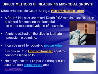 Measurement of microbial growth | PPTX