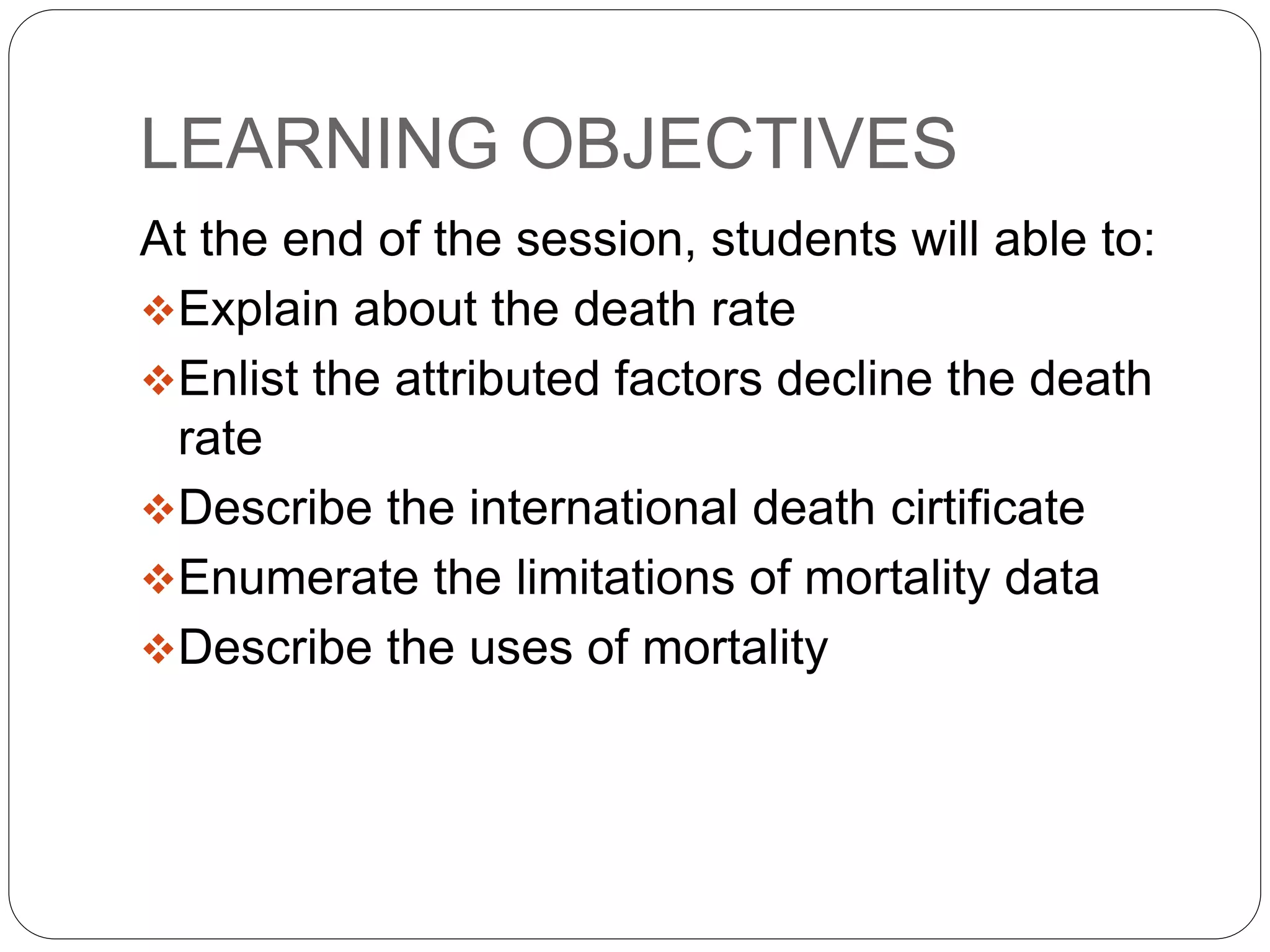 MEASUREMENT OF MORTALITY.pptx