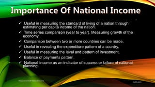 Estimating Income Measurement of national income | PPTX