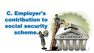 C. Employer's
contribution to
social security
scheme.
 