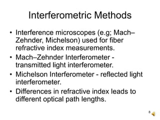 Measurement of optical fiber refractive index | PPT