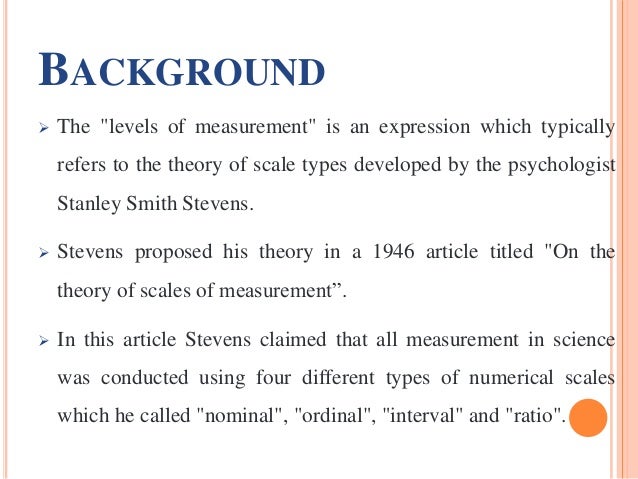 Measurement Of Scales