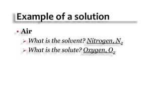 Air Solution Example Measurement of Solute | PPTX