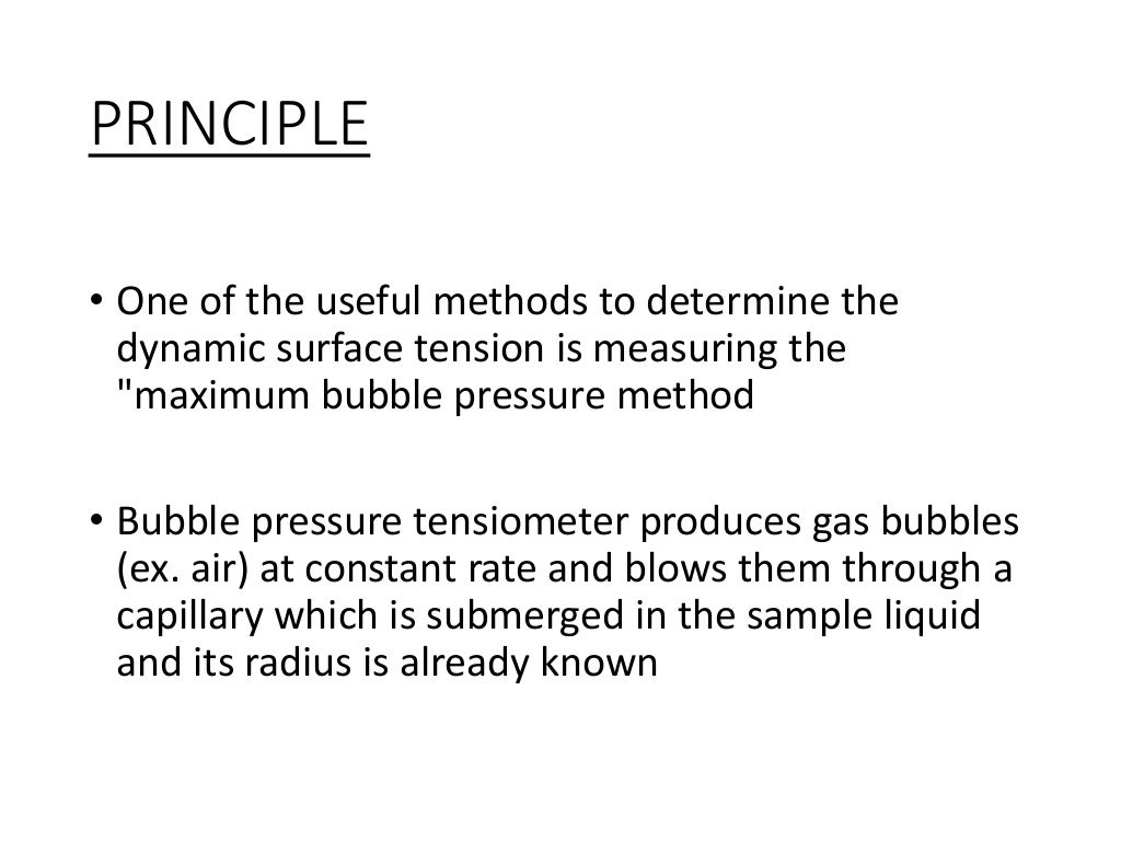Measurement of surface tension