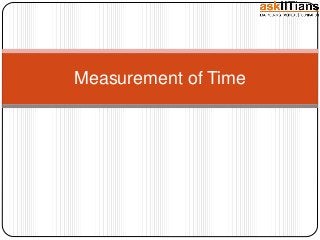 Measurement of Time