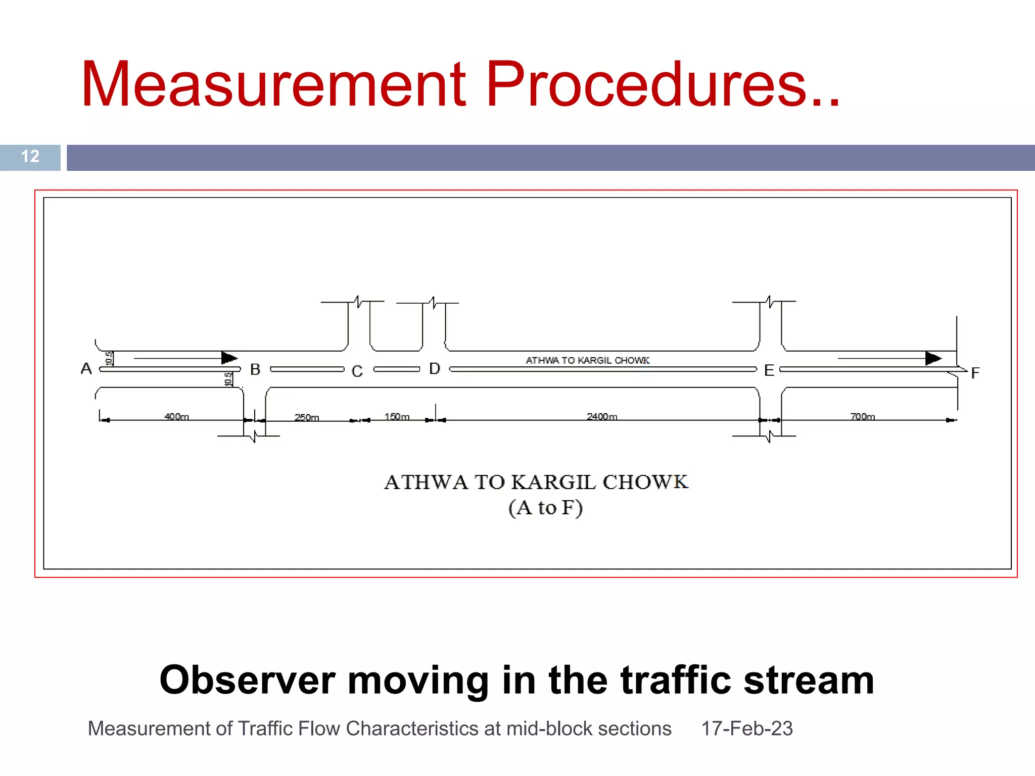 Measurement of Traffic Flow Characteristics at mid-block sections ...