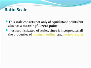 Measurement of variable& scaling | PPT