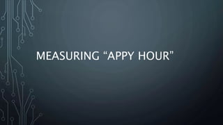MEASURING “APPY HOUR”
 