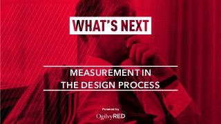 Powered by
MEASUREMENT IN
THE DESIGN PROCESS
 