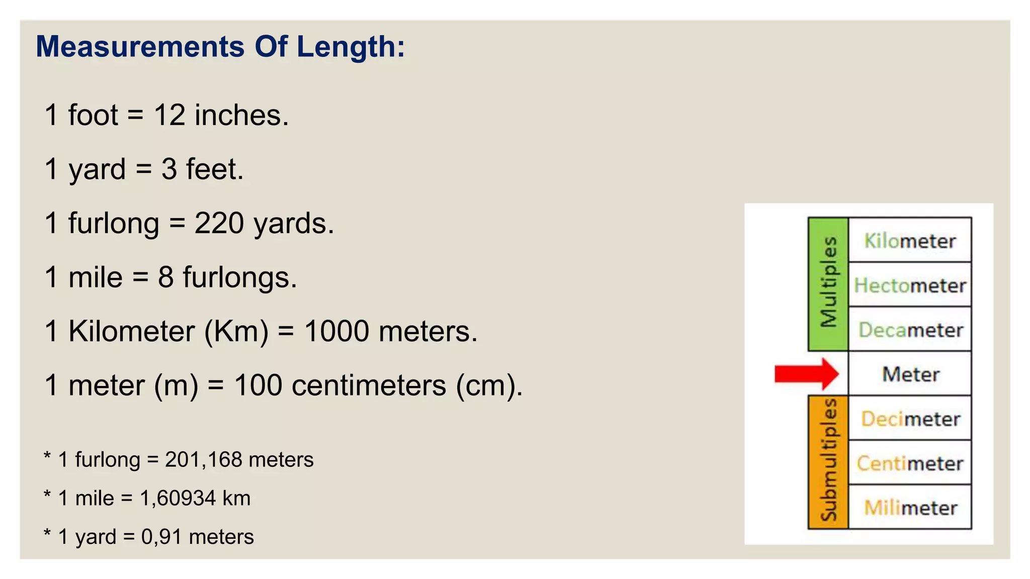 Measurements - English for Civil Engineering | PPTX