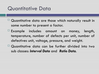 Quantitative Measurements Examples Measurements and its types. Standards and data types | PPTX