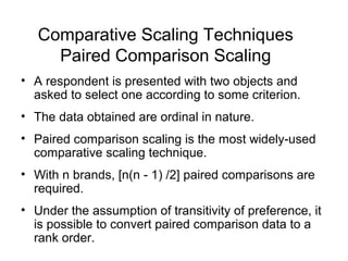 Comparison Using A Scale Measurement scales | PPT