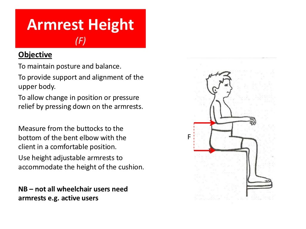 Measurements for prescription of wheelchair