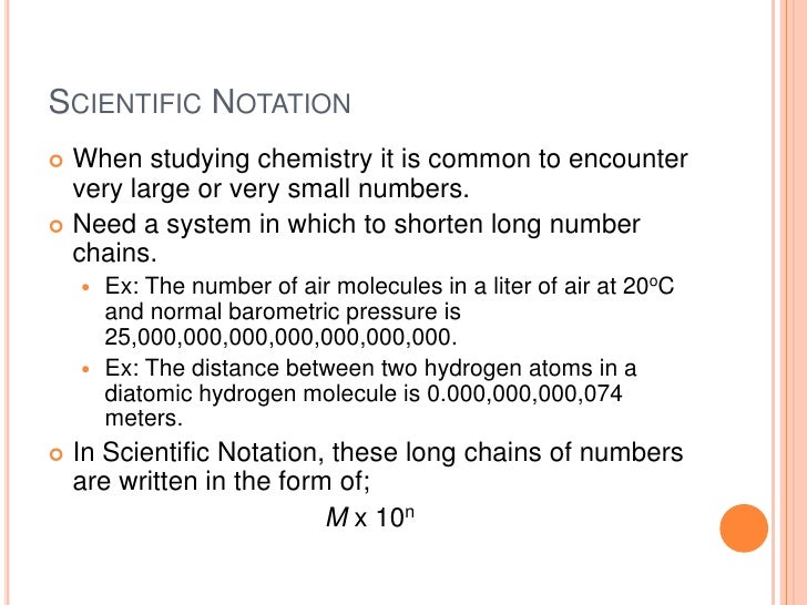 Measurements in chemistry