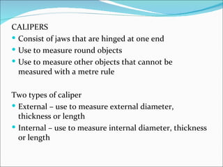 Measurements, length, area and volume