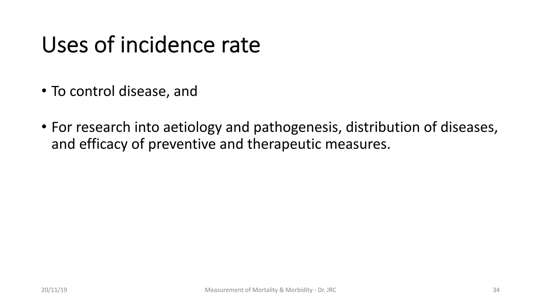 Measurements of morbidity and mortality | PDF